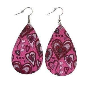 Hand Crafted Stainless Steel Valentine Teardrop Earrings